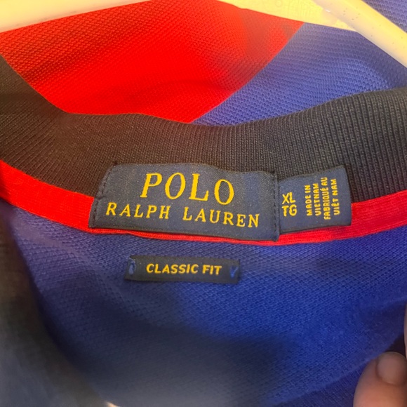 Polo Ralph Lauren - Men’s XL - Colour Block - Polo Shirt -Red, Blue, Black -NWOT - Picture 13 of 15